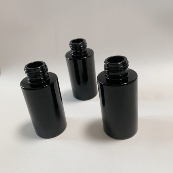 200ml 100ml 50ml violet  black glass bottle with pump sprayer dropper bottle for essential oil body lotion serum - 图片 4