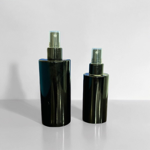 200ml 100ml 50ml violet  black glass bottle with pump sprayer dropper bottle for essential oil body lotion serum - 图片 2