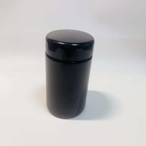 150 ml Tall Black Ultraviolet Refillable Empty Glass Screw Top Jar capsule jar cannabis bottle
