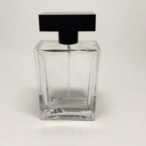 Classic Rectangle Glass Perfume Bottle With Pump Sprayer 50Ml