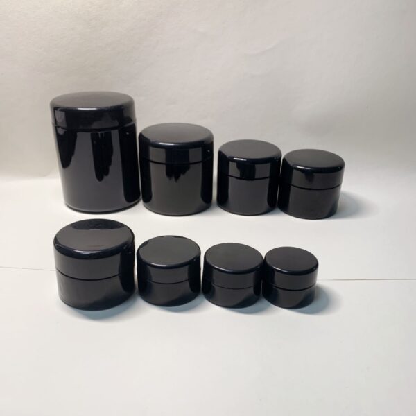Ultraviolet Glass Black Cosmetic Jars 30ml 50ml Face Cream Jar - 图片 4