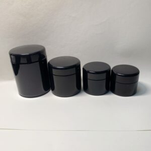 Ultraviolet Glass Black Cosmetic Jars 30ml 50ml Face Cream Jar