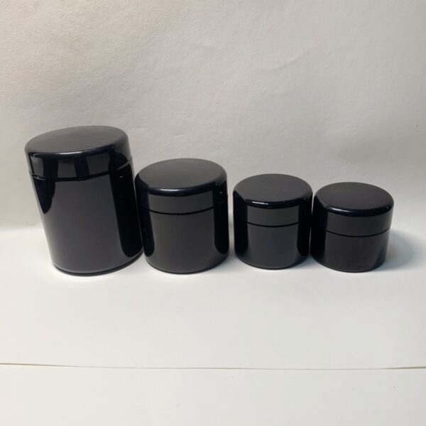 Ultraviolet Glass Black Cosmetic Jars 30ml 50ml Face Cream Jar