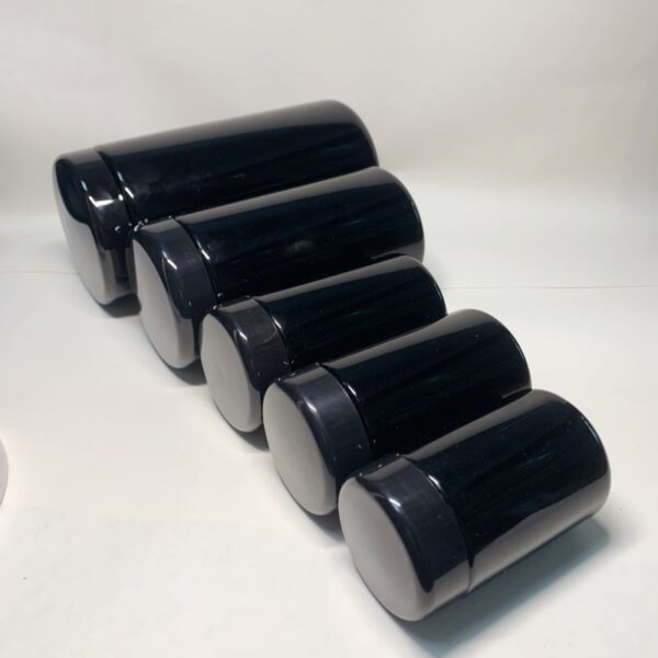 250 ml (8.3 fl oz) Tall Black Ultraviolet Refillable Empty Glass Screw Top Jar - 图片 2
