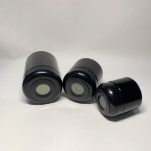 Violet Glass Jars with Hygrometer Lids UV Herb Storage Container