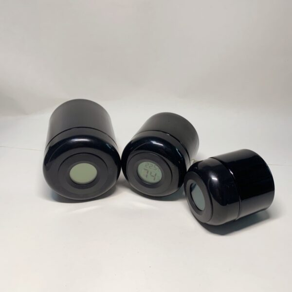 Violet Glass Jars with Hygrometer Lids UV Herb Storage Container