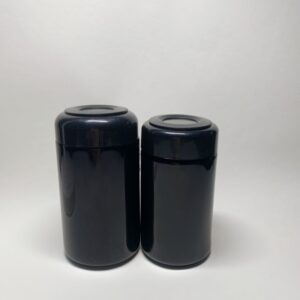 150 ml (5.3 fl oz) 200ml Tall Black Ultraviolet Refillable Empty Glass Screw Top Jar with thermometer