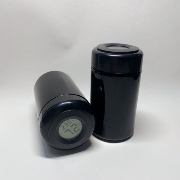 150 ml (5.3 fl oz) 200ml Tall Black Ultraviolet Refillable Empty Glass Screw Top Jar with thermometer - 图片 3