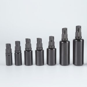 5ml 10ml 50ml violet glass bottle with pump sprayer dropper bottle for essential oil body lotion serum