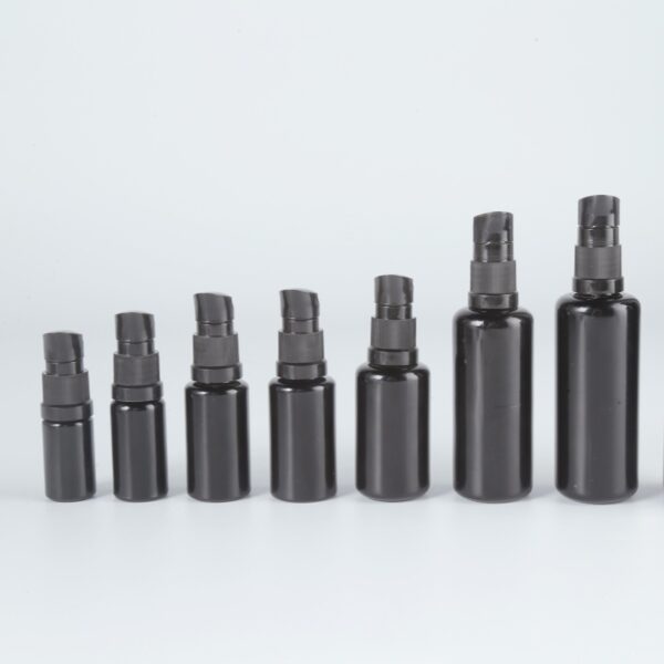 5ml 10ml 50ml violet glass bottle with pump sprayer dropper bottle for essential oil body lotion serum